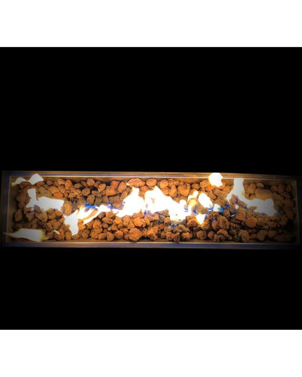 50000 BTU 42" Gray Steel Propane Rectangular Fire Pit Table With Cover