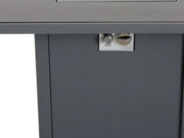 50000 BTU 30" Black Steel Propane Square Fire Pit Table With Cover