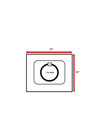 50000 BTU 30" Black Steel Propane Square Fire Pit With Cover