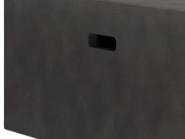 50000 BTU 34" Gray Concrete Propane Square Fire Pit Table With Cover