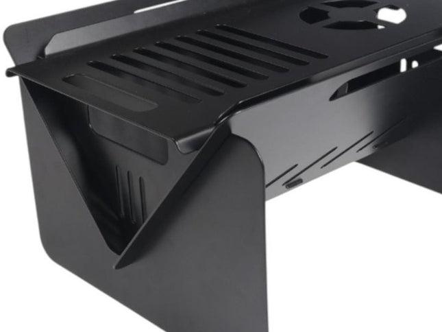 50000 BTU 16" Black Steel Wood Burning Rectangular Fire Pit With Cover