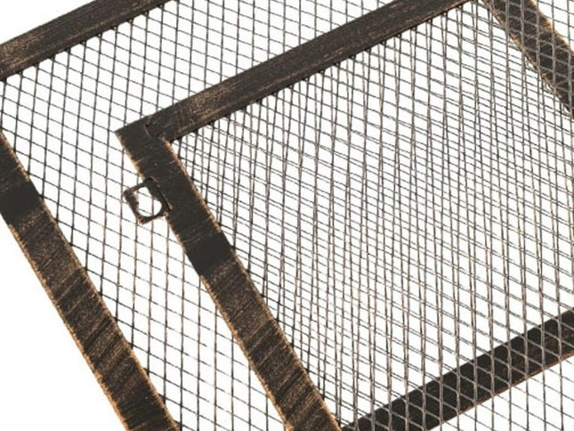 50000 BTU 37" Bronze Steel Wood Burning Rectangular Pagoda With Cover