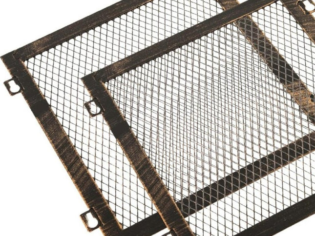 50000 BTU 37" Bronze Steel Wood Burning Rectangular Pagoda With Cover