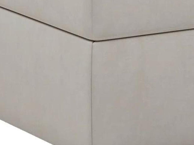 30" Blue and Black Velvet Storage Ottoman