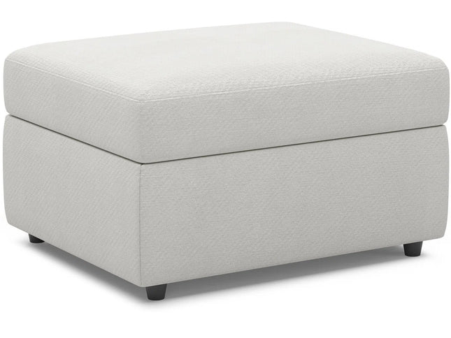 30" Black Velvet Storage Ottoman