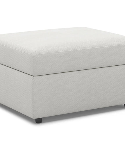 30" Blue and Black Velvet Storage Ottoman