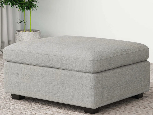 30" Black Corduroy Storage Ottoman