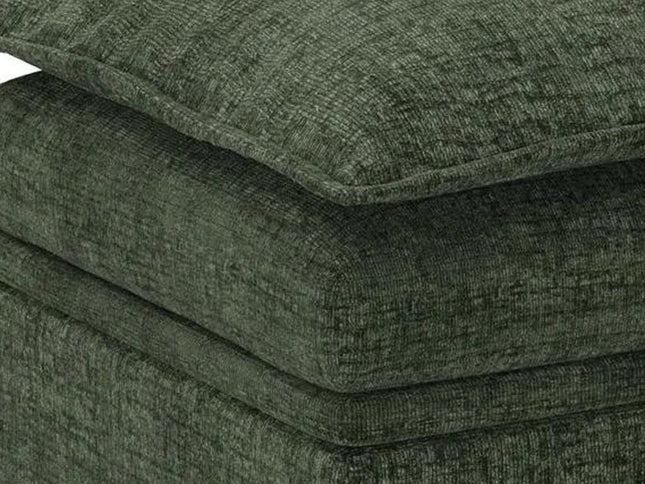 30" Gray and Black Chenille Storage Ottoman