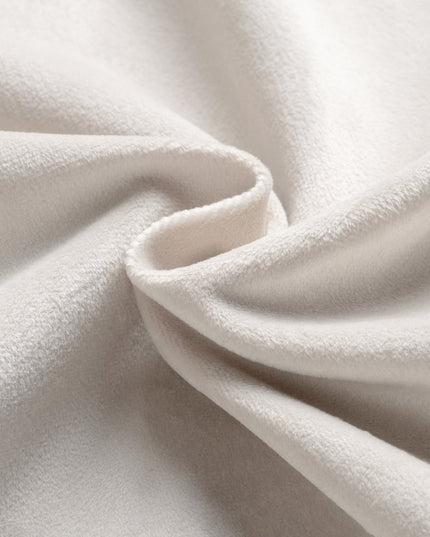 32" Beige and Black Velvet Footstool