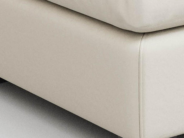 32" Black Corduroy Ottoman