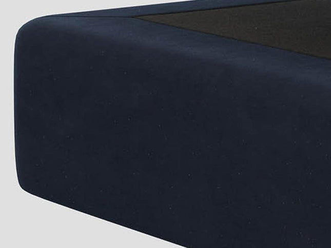 32" Beige and Black Velvet Footstool