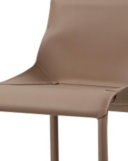 29" Gray Faux Leather Metal and Wood Low Back Bar Height Bar Chair