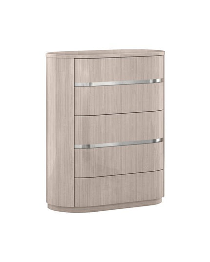 40" Beige Wood Four Drawer Gentlemens Chest