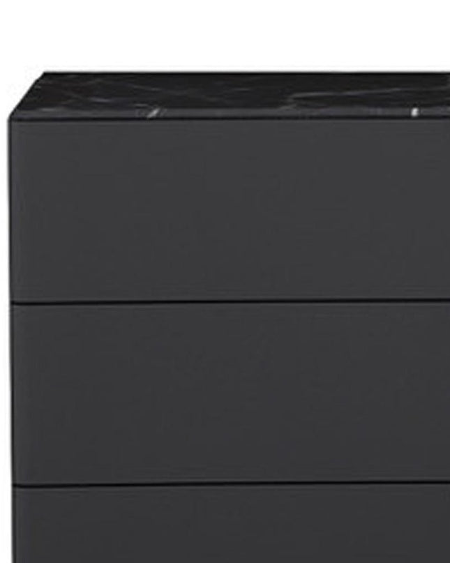 57" Gray Wood Six Drawer Double Dresser