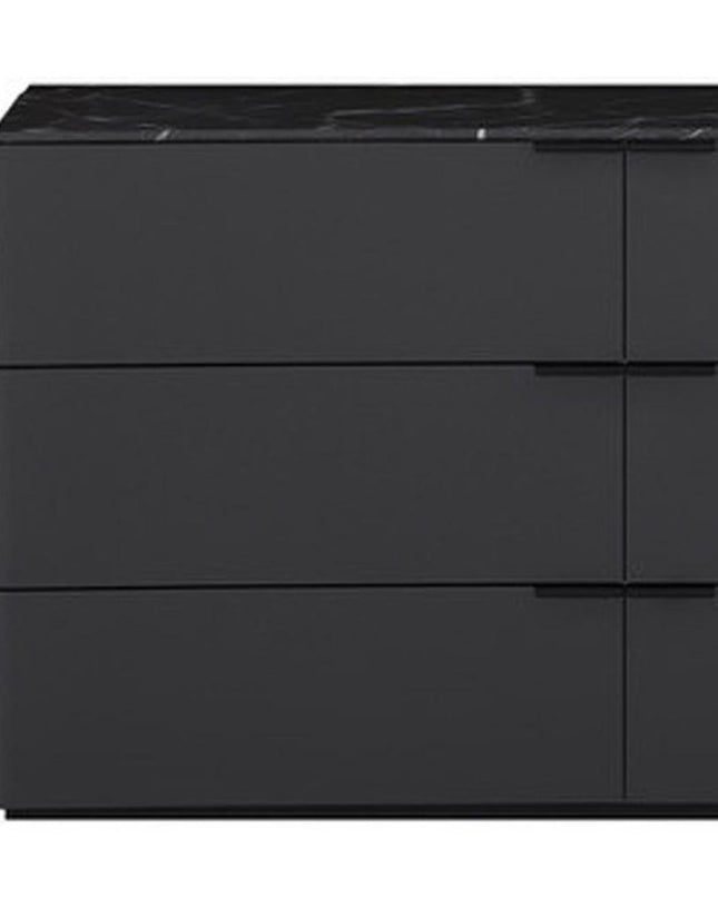 57" Gray Wood Six Drawer Double Dresser