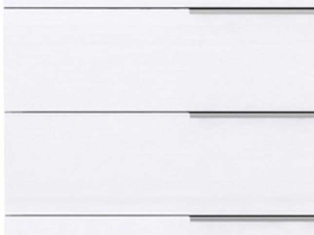 62" White Wood Six Drawer Double Dresser