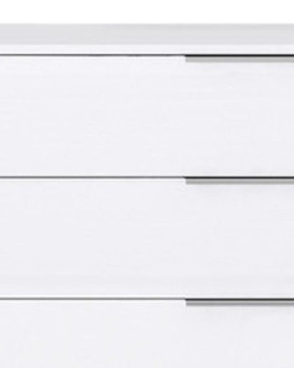 62" White Wood Six Drawer Double Dresser