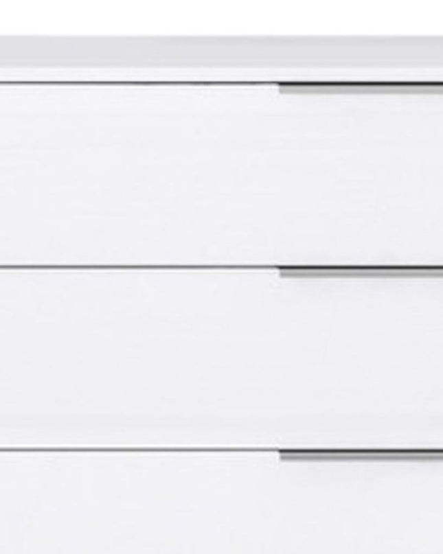 62" White Wood Six Drawer Double Dresser