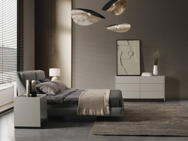 60" Gray Wood Six Drawer Double Dresser