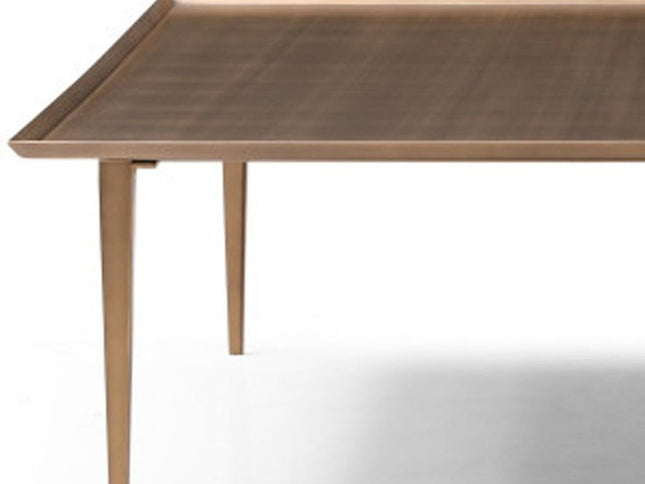 47" Bronze Copper Square Coffee Table