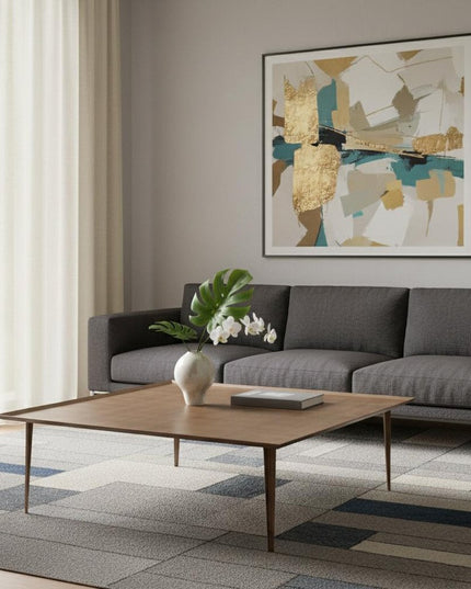 47" Bronze Copper Square Coffee Table