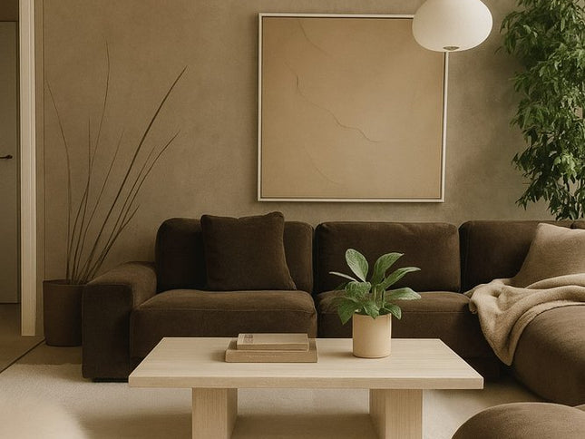 55" Beige Genuine Marble and Marble Double Pedestal Coffee Table