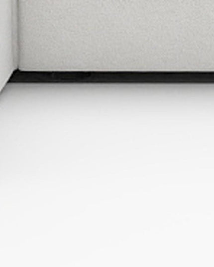 160" White Linen Blend Modular Wood Sofa With Ottoman And Storage