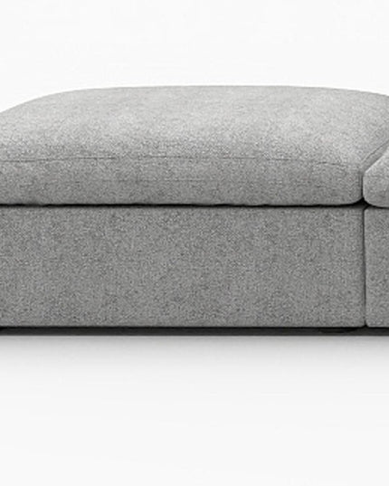 160" Light Gray Linen Blend Modular Sofa With Ottoman And Storage