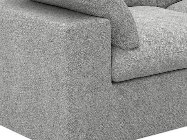 80" Light Gray Linen Blend Modular Sofa