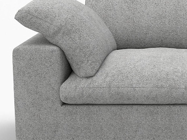 80" Light Gray Linen Blend Modular Sofa