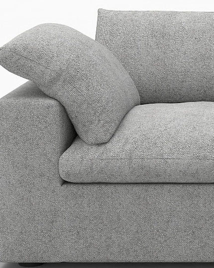 80" Light Gray Linen Blend Modular Sofa