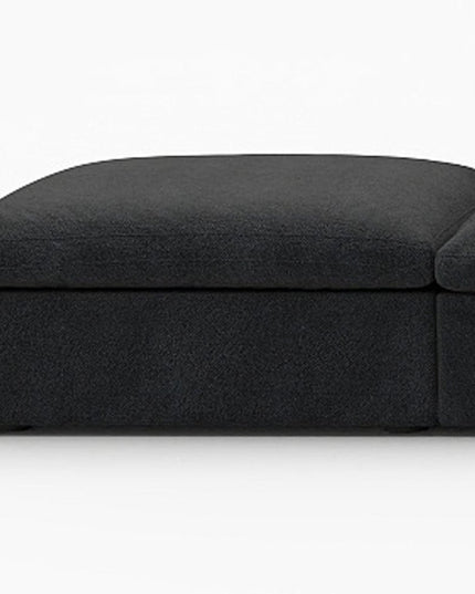 Black Linen Blend Modular L Shaped Six Piece Corner Sectional