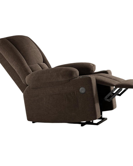 32" Brown Heated Massage Lift Assist Power Recliner With USB
