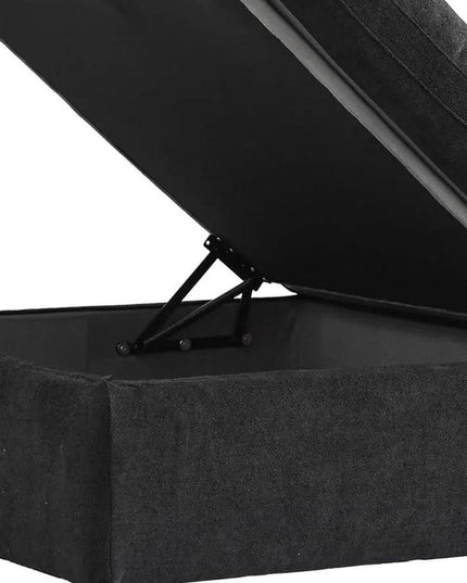 Black Linen Blend Modular L Shaped Three Piece Corner Sectional