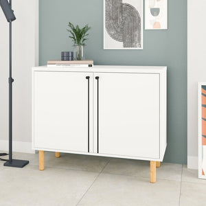 Iko White Modern Sideboard Double Door Cabinet