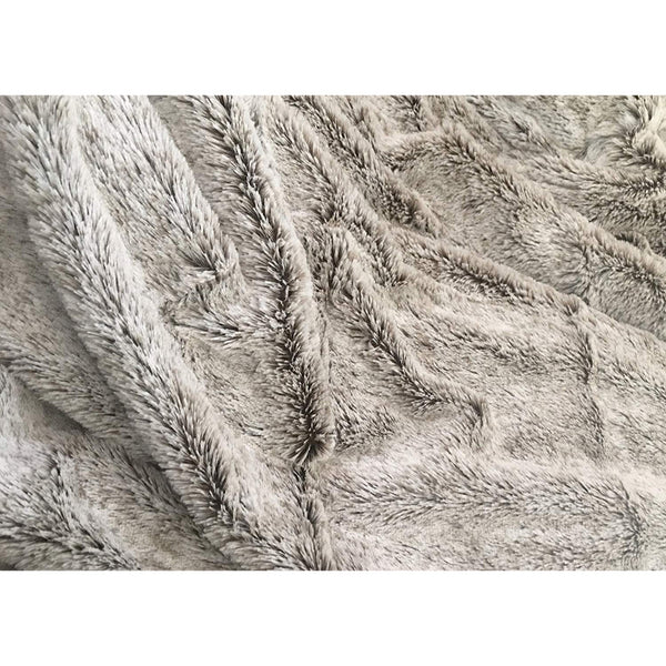 Cozy Gray Faux Fur Throw Blanket