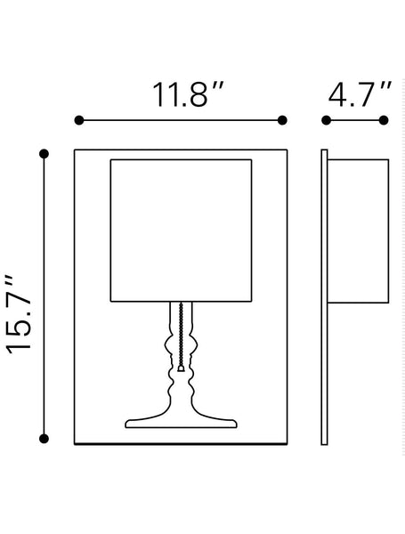 Black and White Silhouette Wall Lamp