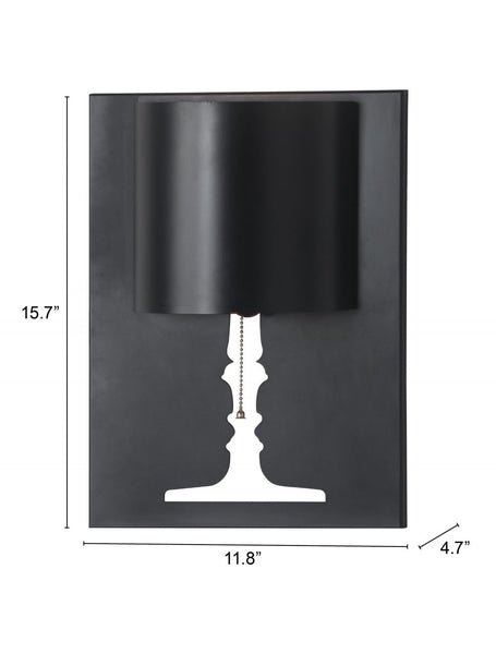 Black and White Silhouette Wall Lamp