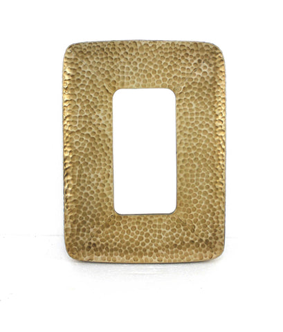 27.5" x 20" x 1.75" Gold Coastal Style Cobbly Cosmetic Mirror