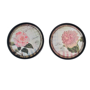 9" x 9" Multi-Color Rustic Flower Plate - Painting Set