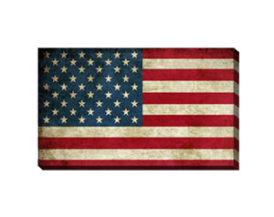 USA Flag Canvas Print Wall Art 2 Piece Set