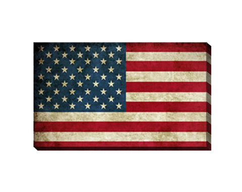 USA Flag Canvas Print Wall Art 2 Piece Set