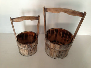 "10 x 10" Brown, Wood Garden Planter - 2 Piece