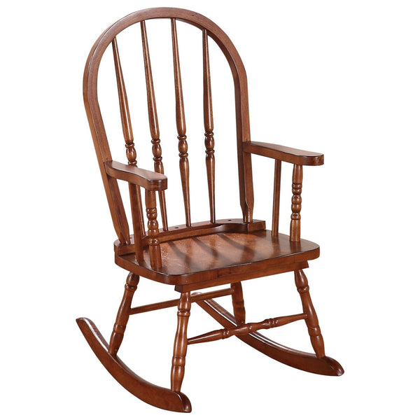 Classic Honey Brown Wooden Youth Rocking Chair