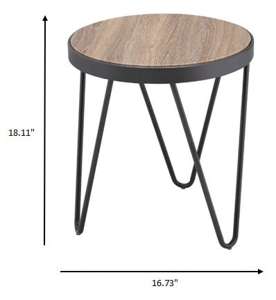 Rustic Weathered Gray Oak End Table