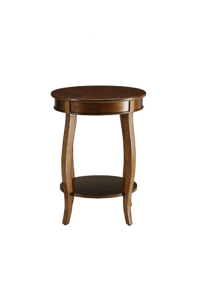 Walnut Round Wooden Side Table