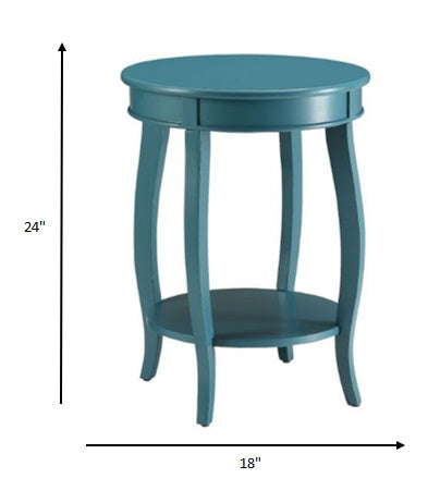 Pop of Color Teal Side or End Table