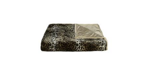 50" x 70" Leopard Faux Hide Throw