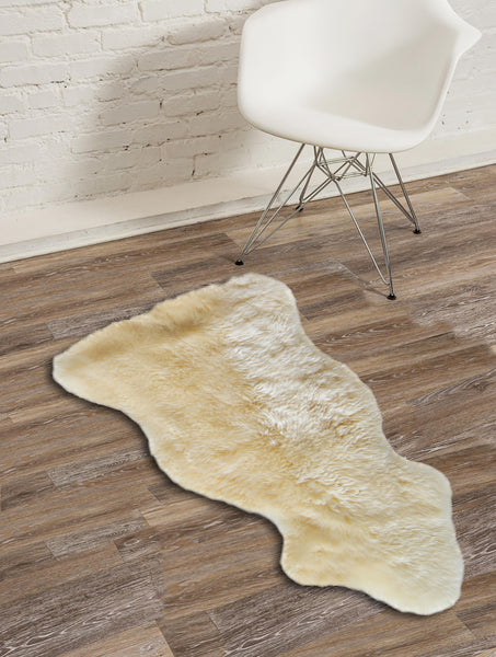 24" x 36" x 1.5" Gold Single Sheepskin - Area Rug