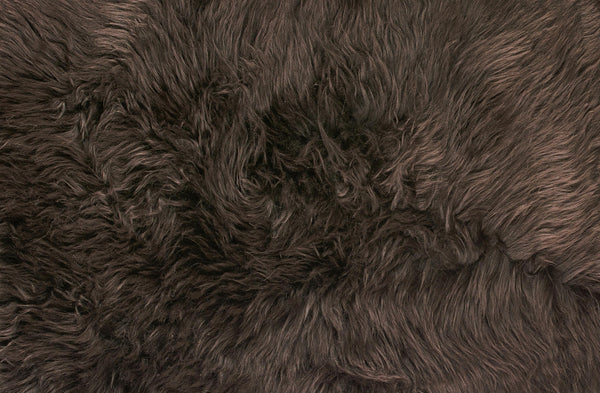 24" x 72" x 2" Chocolate Double Sheepskin - Area Rug